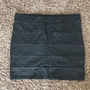 Pleather mini skirt